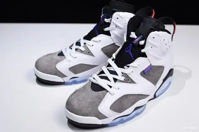 1st Kicks Shoes 6 Air Grey Jordan Flint CI3125-100 0503